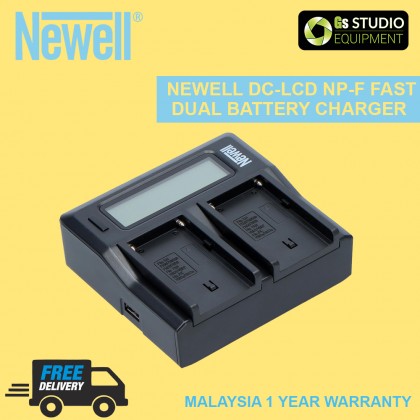 Newell DC-LCD NP-F Fast Dual Battery Charger With LCD Display and Fast Charging 